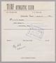 Thumbnail image of item number 1 in: '[Invoice for Booking of a Balinese Room, March 17, 1954]'.