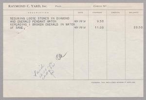 [Invoice for Watch Repairs, 1954]