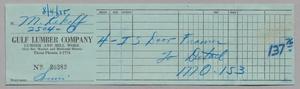 [Invoice for a Door Frame, August 4, 1955]