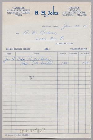 [Invoice for Color Printouts, January 25, 1956]