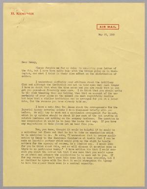 [Letter from Harris L. Kempner to Lt. I. H. Kempner, III, May 29, 1956]