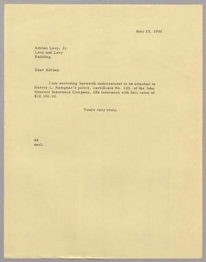[Letter from A. H. Blackshear, Jr. to Adrian Levy, Jr., May 23, 1956]