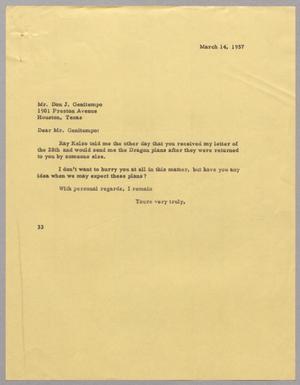 [Letter from Harris L. Kempner to Mr. Don J. Genitempo, March 14, 1956]