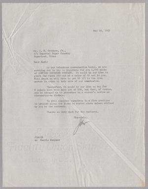 [Letter from John L. Middleton to Mr. I. H. Kempner, Jr., May 25, 1953]