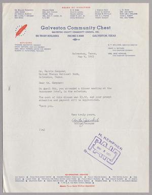 [Letter from Galveston Community Chest to Mr. Harris Kempner, May 4, 1953]