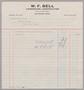 Text: [Invoice for Carpentry Work by W. F. Bell]