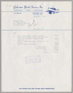 [Invoice for Work Order, September 1964]