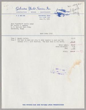 [Invoice for Work Order, June 1965]