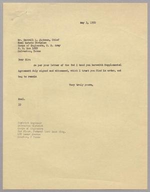 [Letter from Harris L. Kempner to Darrell L. Jackson, May 3, 1950]