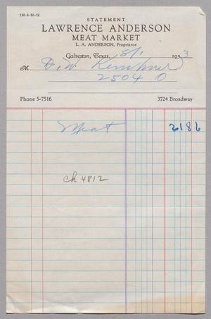 [Invoice for Meat, August 1953]
