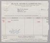 Primary view of [Invoice for Balance Due to Black, Starr & Gorham, Inc., March 1953]
