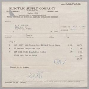 [Invoice for Medium Base Lamps, Lampholder Caps and Pull Chain Lampholder Bodies]