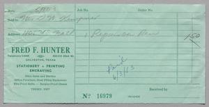[Invoice for Repairing a Pen, May 3, 1953]