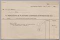 Text: [Invoice for Returning Empty Egg Cases to Plantersville, May 7, 1953]