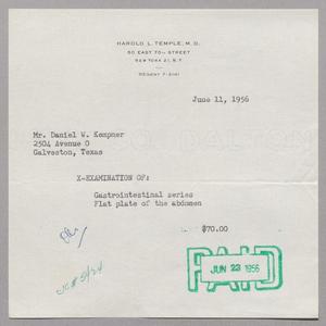 [Invoice for Gastrointestinal Series, June 1956]
