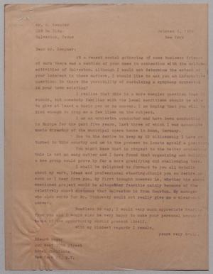 [Letter from Edward Reger to Harris Leon Kempner, October 1, 1959]
