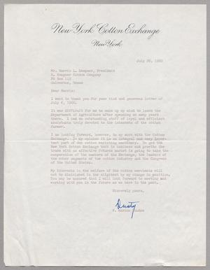 [Letter From F. Marion Rhodes to Harris Leon Kempner, July 26, 1960]