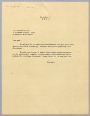 Primary view of object titled '[Letter from Harris L. Kempner to Kenneth N. Hill, December 30, 1963]'.
