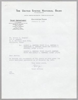 [Letter from George M. Atkinson to Harris L. Kempner, January 8, 1964]