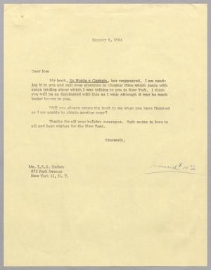 [Letter from Harris L. Kempner to J. R. S. Hafers, January 8, 1964]