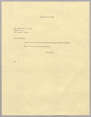 [Letter from Harris L. Kempner to Howard G. Swann, January 30, 1964]