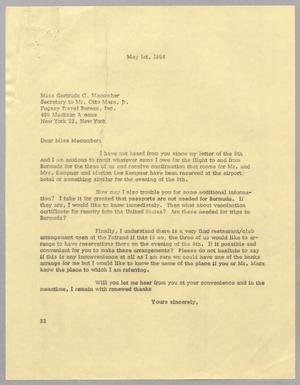 [Letter from Harris L. Kempner to Gertrude C. Macomber, May 1, 1964]