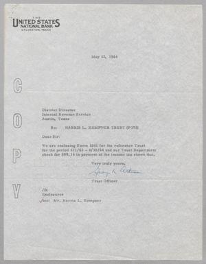 [Letter from George M. Atkinson to the Internal Revenue Service, May 22, 1964]