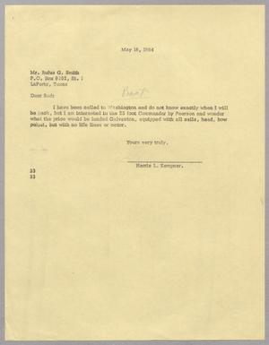 [Letter from Harris L. Kempner to Rufus G. Smith, May 18, 1964]
