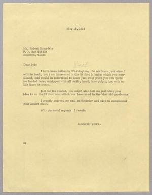 [Letter from Harris L. Kempner to Robert Stonedale, May 18, 1964]
