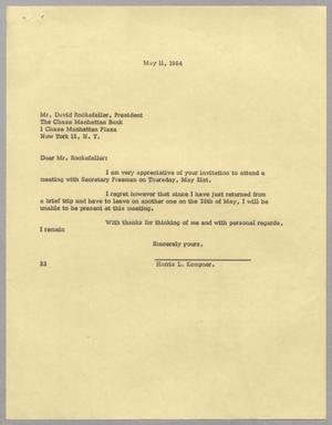 [Letter from Harris L. Kempner to David Rockefeller, May 11, 1964]