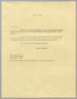 [Letter from Harris L. Kempner to Ernest B. Fay, May 5, 1964]