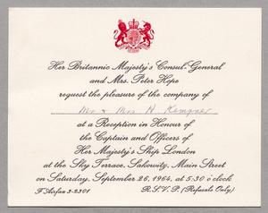 [Invitation from Mr. and Mrs. Peter Hope]