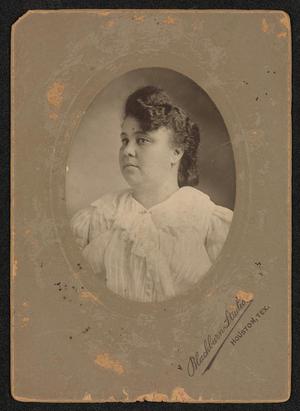 Primary view of object titled '[Portrait of an Unknown Woman in a White Dress]'.