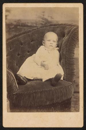 Primary view of object titled '[Portrait of an Unknown Baby in an Armchair]'.