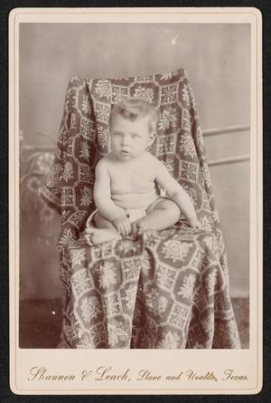 [Portrait of an Unknown Toddler in a Blanket-Covered Chair]