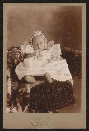 Primary view of object titled '[Portrait of an Unknown Baby in a Small Armchair]'.
