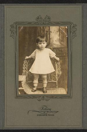 [Portrait of an Unknown Child Standing in a Chair]