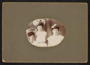 [Portrait of Three Unknown Women with Hats]