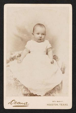 [Portrait of an Unknown Baby Sitting on a Blanket]