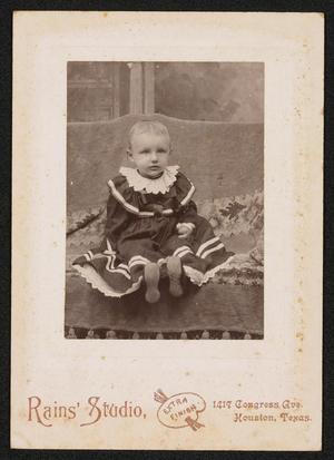 [Portrait of an Unknown Toddler in a Black Gown]