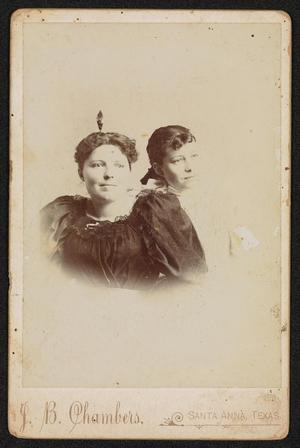 [Portrait of Two Unknown Women in Black Shirts]