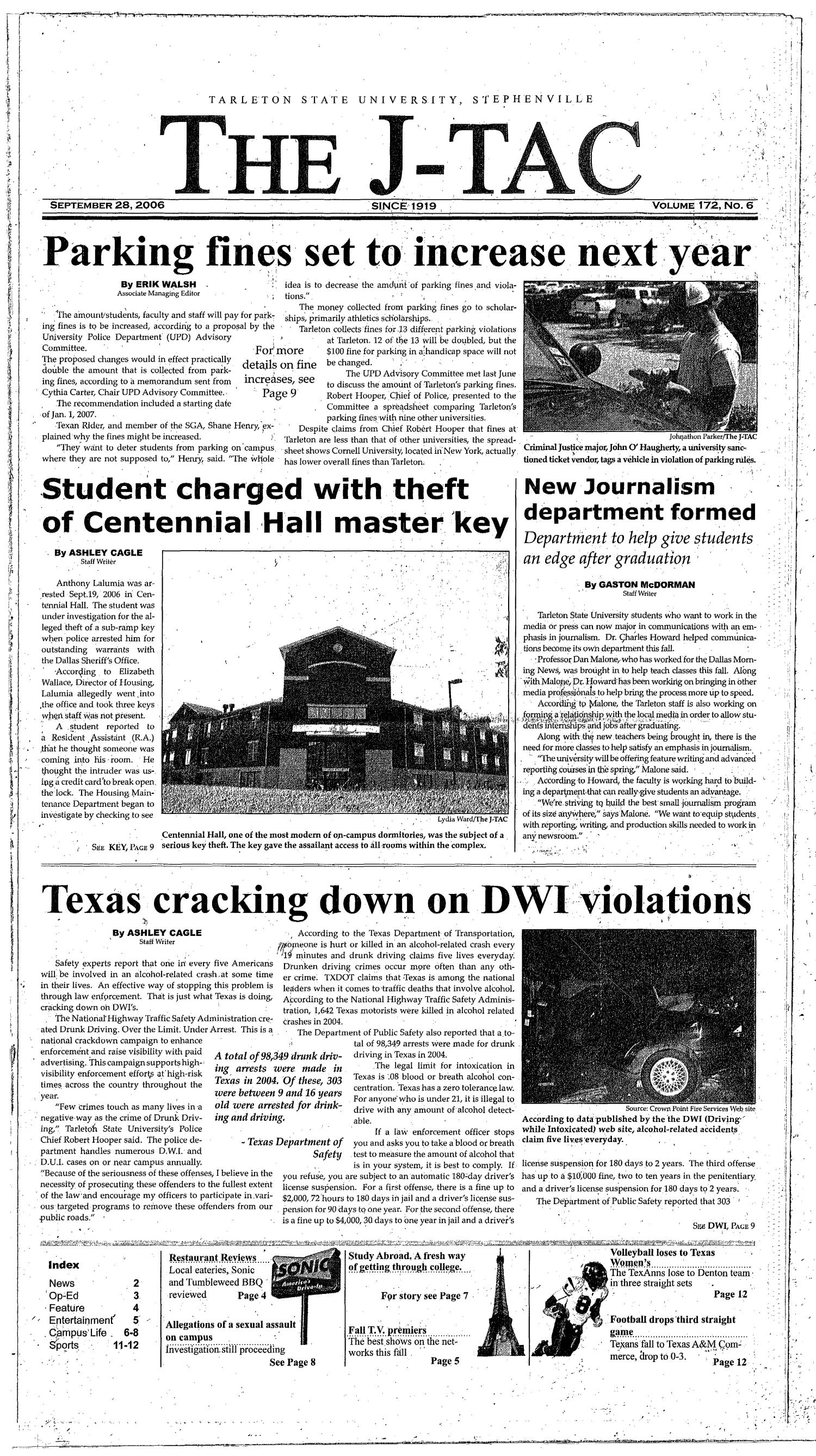 The J-TAC (Stephenville, Tex.), Vol. 172, No. 6, Ed. 1 Thursday, September 28, 2006
                                                
                                                    [Sequence #]: 1 of 12
                                                
