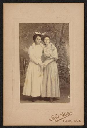 [Portrait of Two Unknown Women in White Dresses]