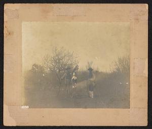 Primary view of object titled '[Portrait of Two Hunters and a Dog]'.