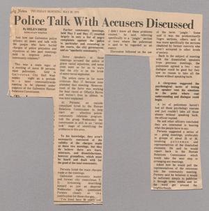 [Clipping: Police Talk With Accusers Discussed]