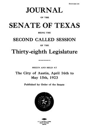 Journal of the Senate of Texas being the Second Called Session of the Thirty-Eighth Legislature