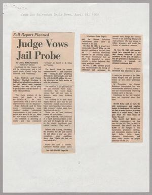 Primary view of object titled '[Clipping: Judge Vows Jail Probe]'.