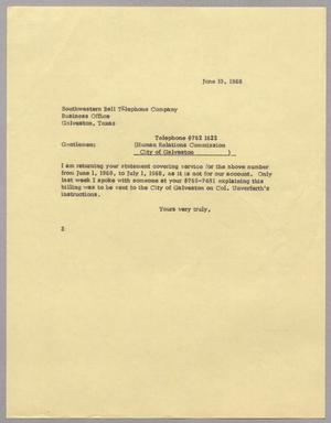 [Letter from the Human Relations Commission to Southwestern Bell Telephone Company, June 10, 1968]