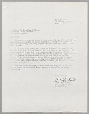 [Letter from Sterling Patrick to James W. Kennedy, June 3, 1965]