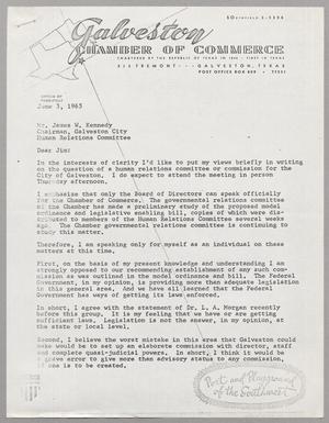 [Letter from Edwin D. Hunter to James W. Kennedy, June 3, 1965]